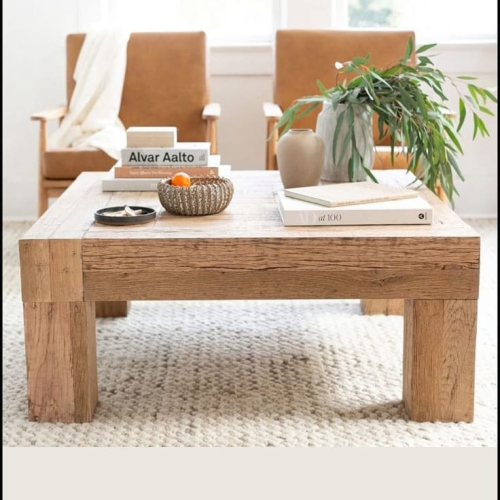 Bàn sofa gỗ tự nhiên,Cao 450 x Dài 1200 x Rộng 1200 (6)