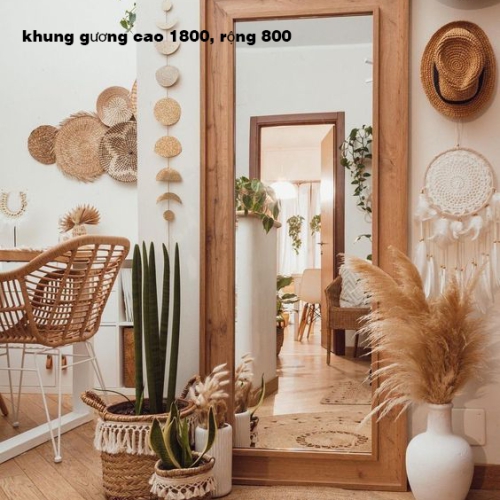Khung gương GỖ TỰ NHIÊN KT 1M X 1.8M