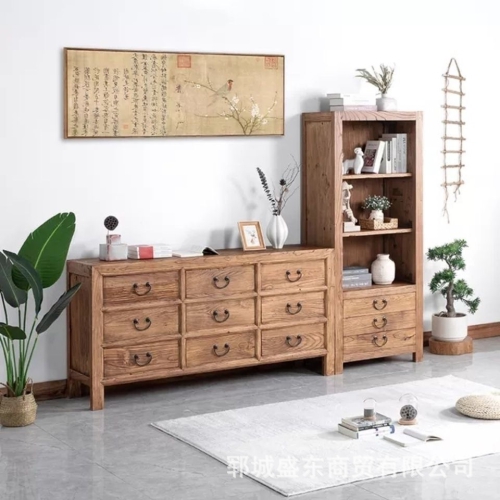 TỦ TRANG TRÍ GỖ TỰ NHIÊN , 950 X 1800CM (2)